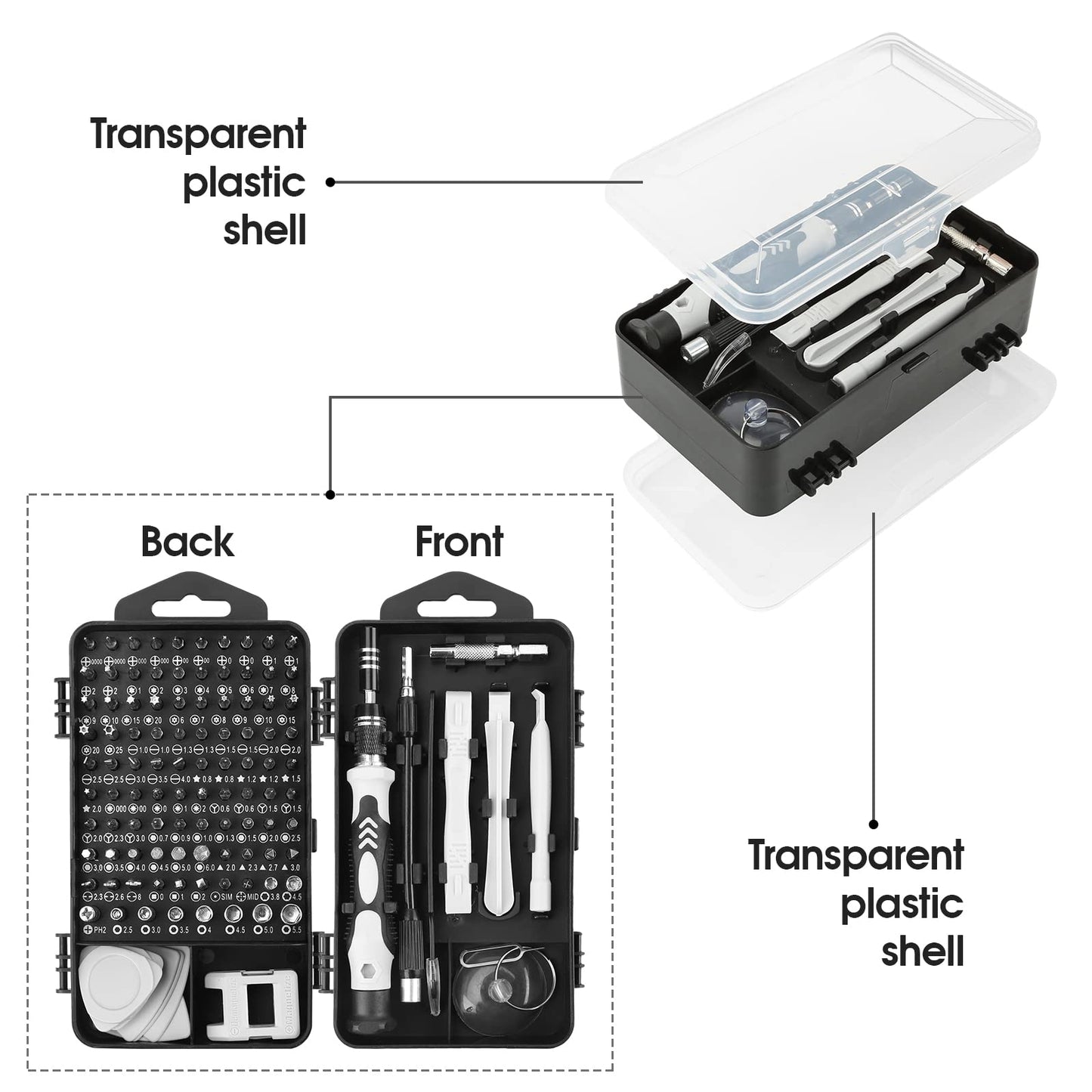 LIFEGOO 150 in 1 Precision Screwdriver Set – Magnetic Electronics Repair Tool Kit for PC, iPhone, PS5 & More