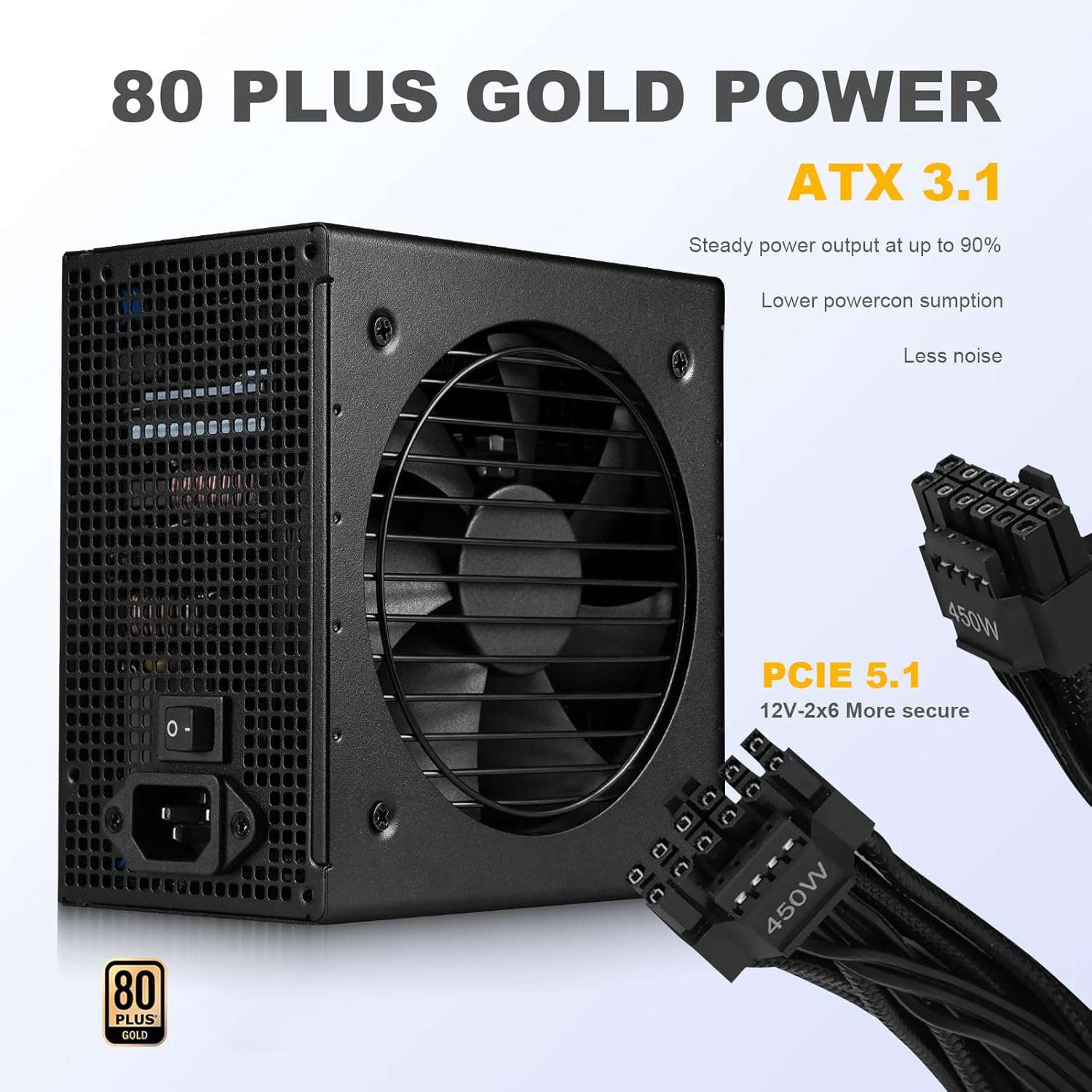SAMA GT750BK 750W 80+ Gold Fully Modular Power Supply – Reliable Power for Modern Gaming & Productivity