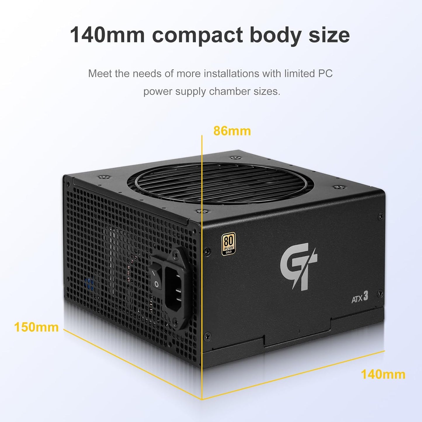 SAMA GT750BK 750W 80+ Gold Fully Modular Power Supply – Reliable Power for Modern Gaming & Productivity