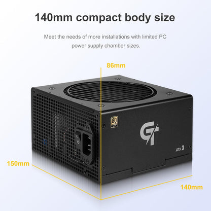 SAMA GT750BK 750W 80+ Gold Fully Modular Power Supply – Reliable Power for Modern Gaming & Productivity