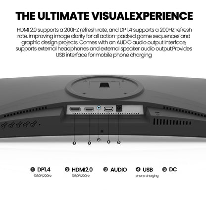 CRUA 34 Inch Curved Gaming Monitor 3440x1440 WQHD 165Hz Ultrawide 21:9 FreeSync HDMI DP 1500R