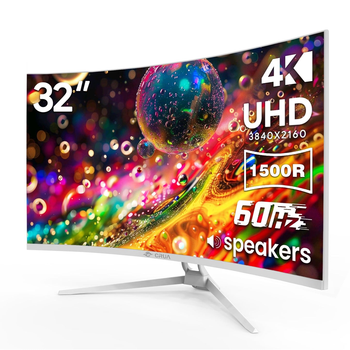 CRUA 34 Inch Curved Gaming Monitor 3440x1440 WQHD 165Hz Ultrawide 21:9 FreeSync HDMI DP 1500R
