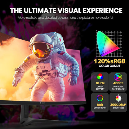 CRUA 34 Inch Curved Gaming Monitor 3440x1440 WQHD 165Hz Ultrawide 21:9 FreeSync HDMI DP 1500R