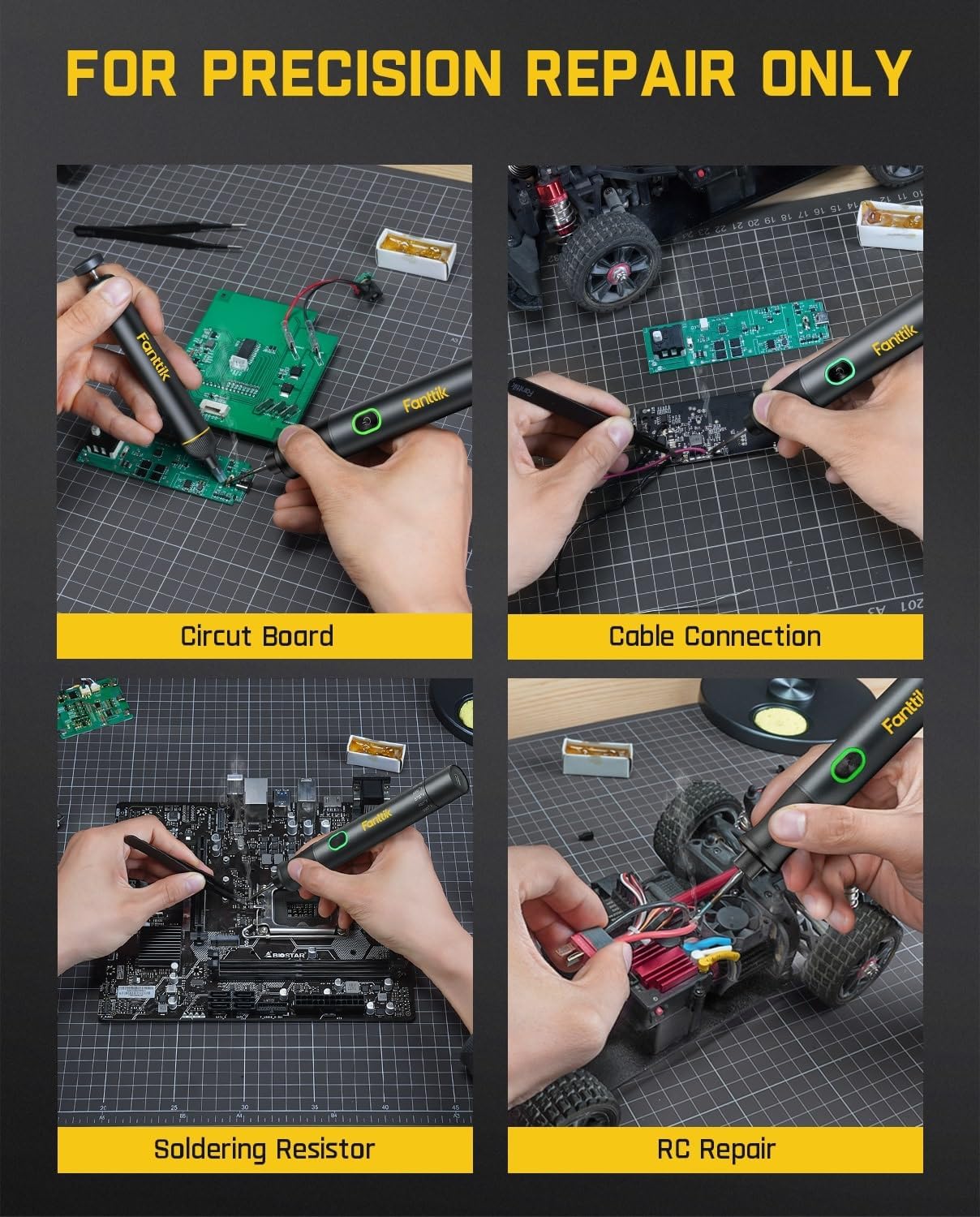 Fanttik T1 Max Cordless Soldering Iron Kit – 7 Second Fast Heating, C210 Tips, USB-C Precision Repair Tool