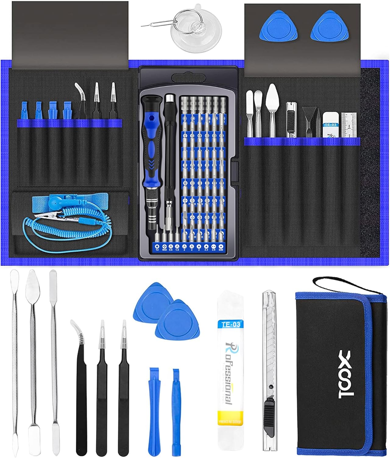XOOL 82 in 1 Precision Screwdriver Set – Magnetic Electronics Repair Tool Kit with Flexible Shaft for PC, PS5 & iPhone