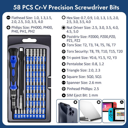 XOOL 82 in 1 Precision Screwdriver Set – Magnetic Electronics Repair Tool Kit with Flexible Shaft for PC, PS5 & iPhone