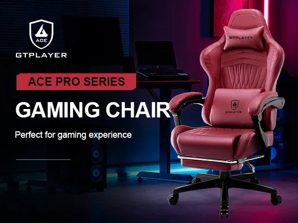 GTPLAYER Gaming Chair with Built-in Speakers & Footrest – Ergonomic Racing-Style Comfort - TechTastic Treasures