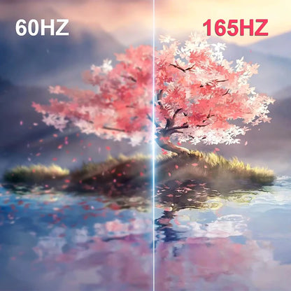 A 34-inch UWQHD curved gaming monitor with 4K HD picture quality, a 165Hz high refresh rate, and a 1500R curvature.