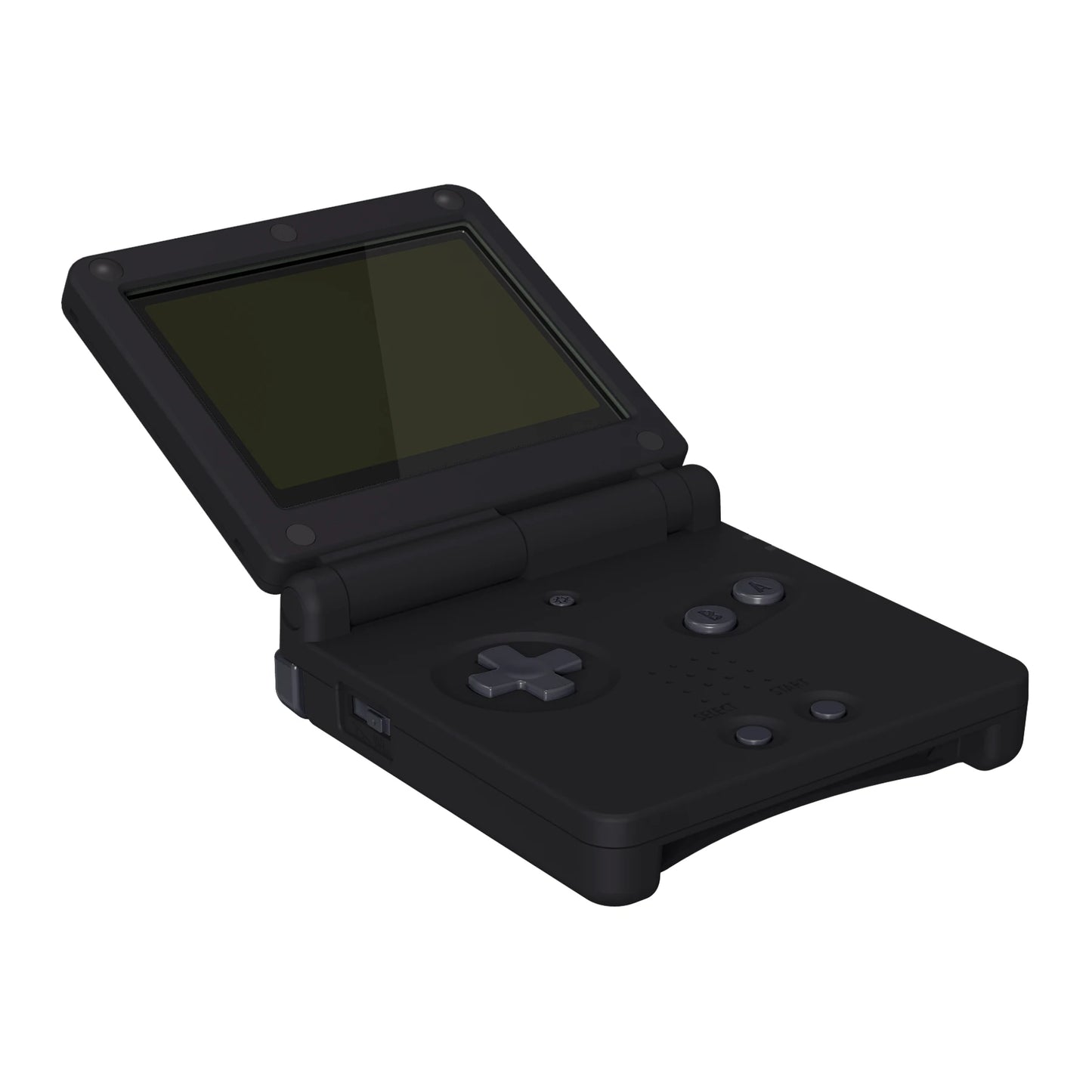 eXtremeRate GBA SP IPS Ready Replacement Shell – Soft Touch Black Housing for Game Boy Advance SP