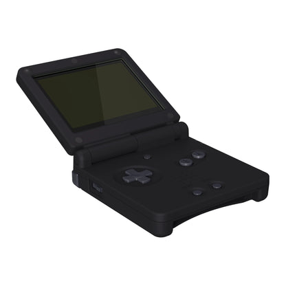 eXtremeRate GBA SP IPS Ready Replacement Shell – Soft Touch Black Housing for Game Boy Advance SP