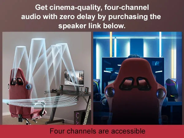 GTPLAYER Gaming Chair with Built-in Speakers & Footrest – Ergonomic Racing-Style Comfort - TechTastic Treasures