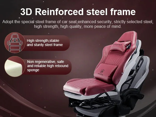 GTPLAYER Gaming Chair with Built-in Speakers & Footrest – Ergonomic Racing-Style Comfort - TechTastic Treasures