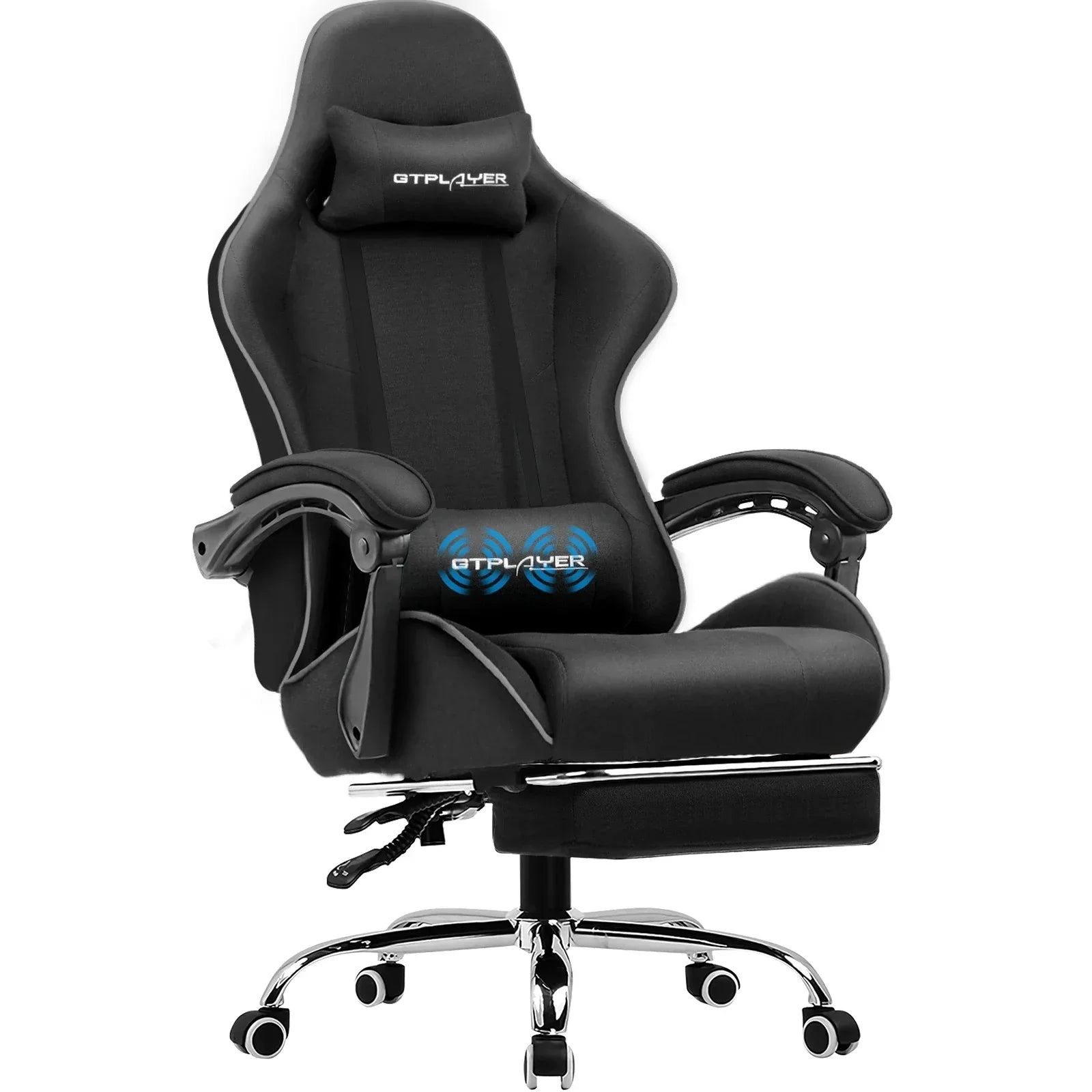 GTPLAYER Gaming Chair with Footrest – Ergonomic Office & Gaming Chair with Lumbar Support and Headrest - TechTastic Treasures