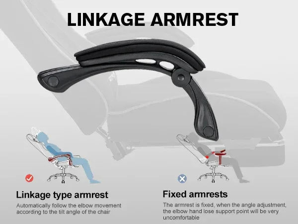 GTPLAYER Gaming Chair with Footrest – Ergonomic Office & Gaming Chair with Lumbar Support and Headrest - TechTastic Treasures