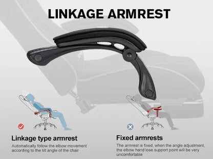 GTPLAYER Gaming Chair with Footrest – Ergonomic Office & Gaming Chair with Lumbar Support and Headrest - TechTastic Treasures