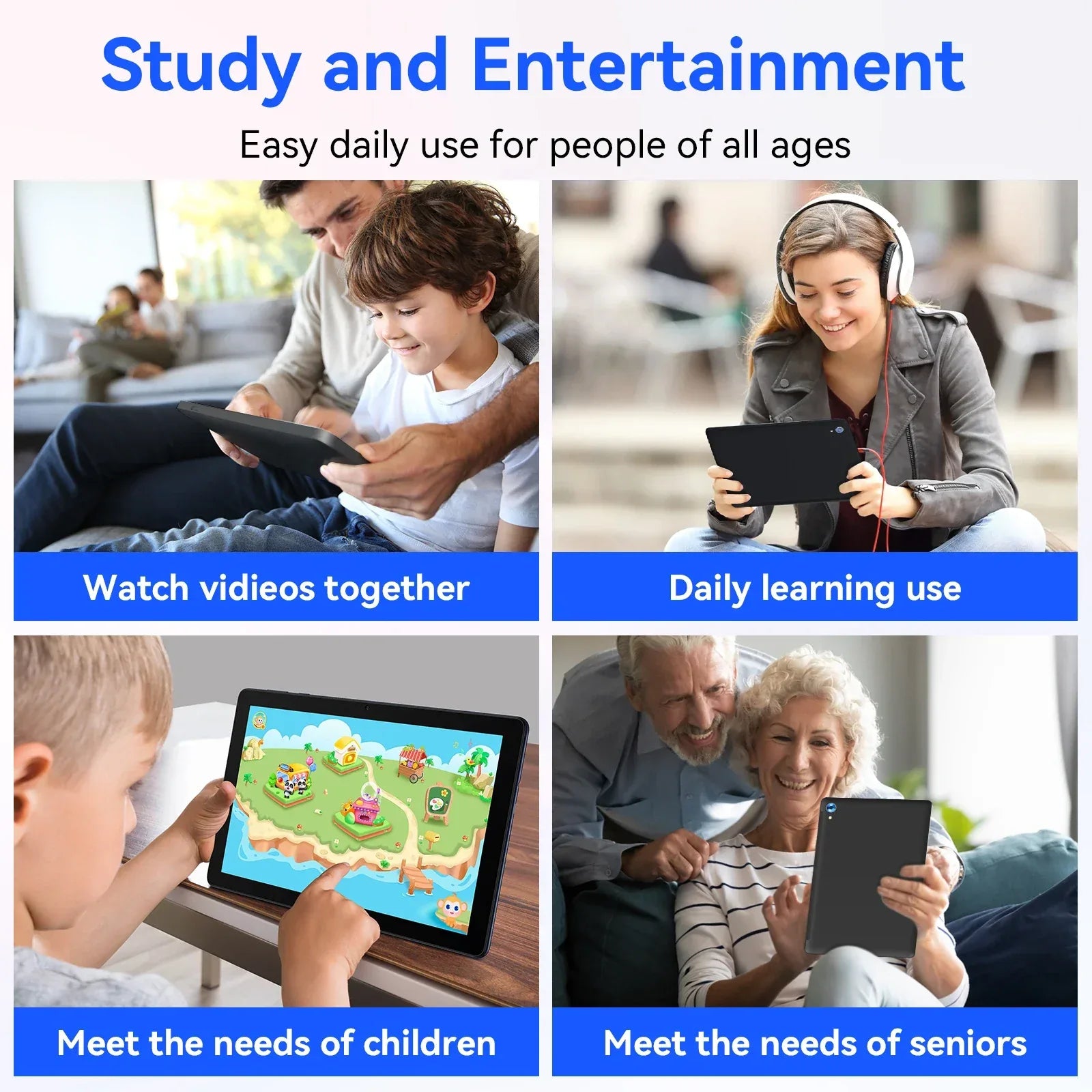 10" Android 14 Tablet – 16GB RAM | 128GB Storage | 1TB Expandable | Octa-Core | Widevine L1 | Keyboard, Mouse & Stylus Bundle - TechTastic Treasures