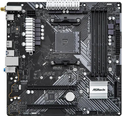 Asrock B450M-AC R2.0 AM4 Micro ATX Motherboard with WiFi & Bluetooth