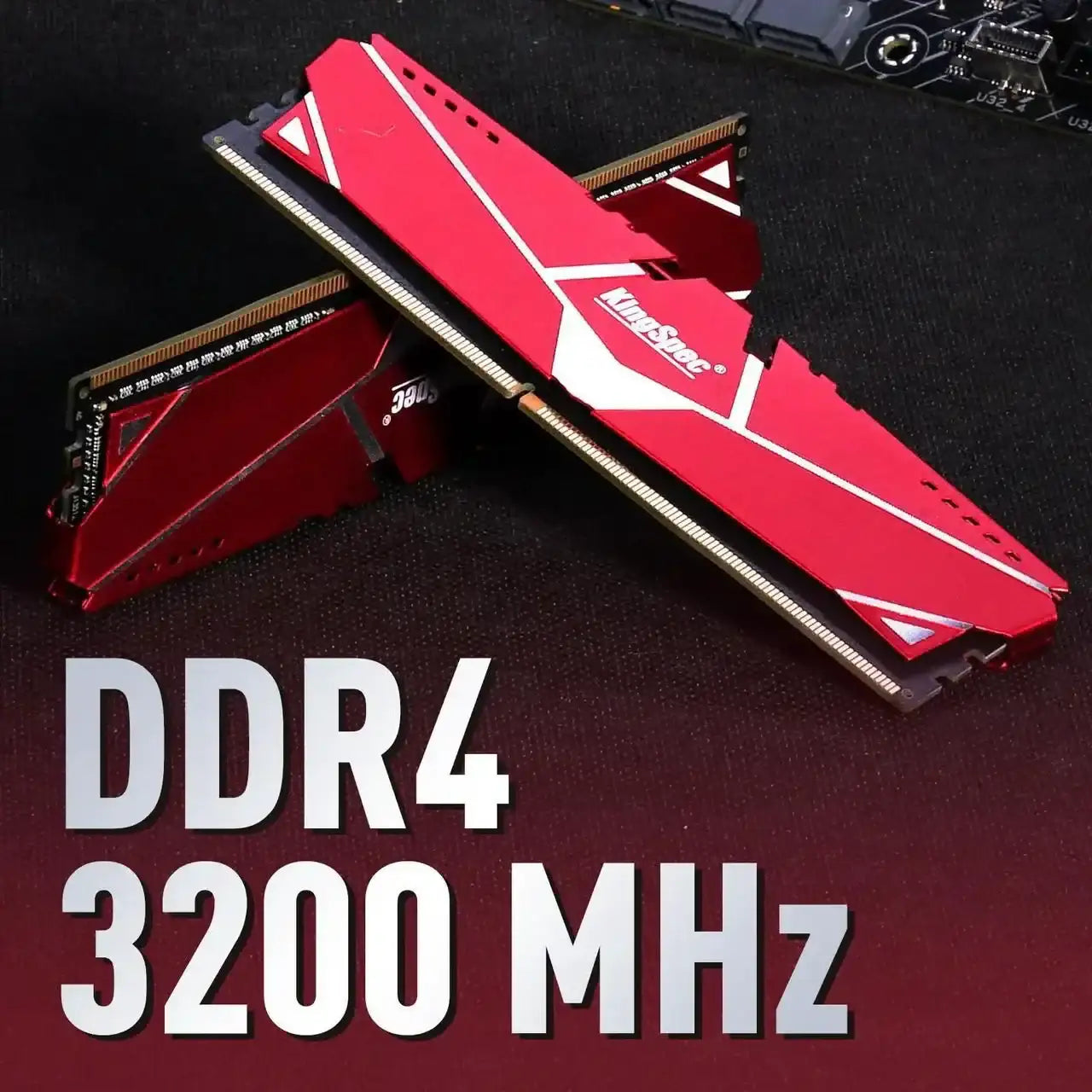 KingSpec DDR4 32GB (2x16GB) 3200MHz UDIMM Desktop Memory – Red or Black - TechTastic Treasures