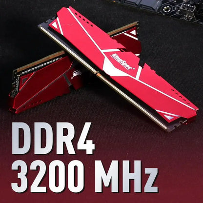 KingSpec DDR4 32GB (2x16GB) 3200MHz UDIMM Desktop Memory – Red or Black - TechTastic Treasures