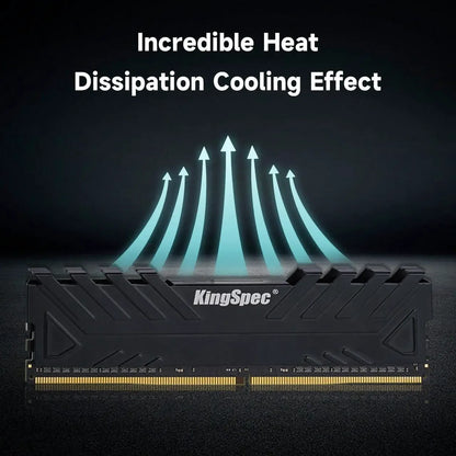 KingSpec DDR4 32GB (2x16GB) 3200MHz UDIMM Desktop Memory – Red or Black - TechTastic Treasures