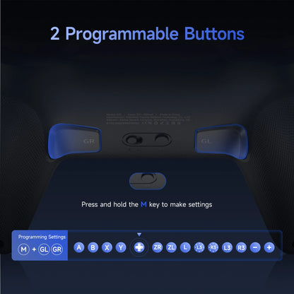 EasySMX S10 Controller with TMR Joystick – Switch & PC Gamepad with Back Buttons, Wake-Up & DIY Faceplate