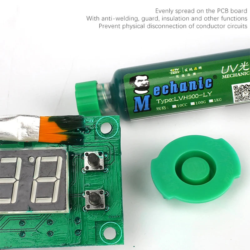 MECHANIC Green UV Solder Mask | PCB BGA Repair Insulating Ink