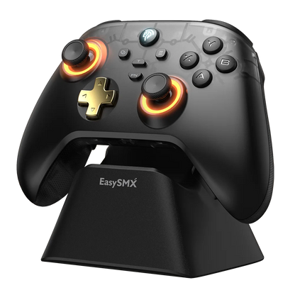 EasySMX D05 Gaming Controller with Charging Dock – Hall Effect Joystick Wireless Gamepad with Programmable Buttons