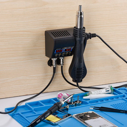8898 2-in-1 Soldering Station Hot Air Gun & Iron – Digital Display Rework Tool for BGA SMD PCB Phone Repair