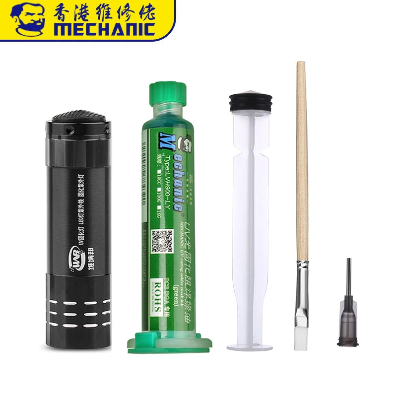 MECHANIC Green UV Solder Mask | PCB BGA Repair Insulating Ink