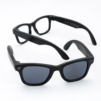 SANVNET GS4 MAX Smart Glasses 2026 – 1080p Camera, AI Translation, Bluetooth Audio Dual Lens Sunglasses