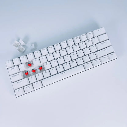 Kavlorn KL61 60% Mechanical Gaming Keyboard White | RGB Backlit, Green Switch, Wired USB