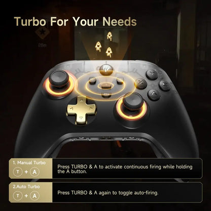 EasySMX D05 Gaming Controller with Charging Dock – Hall Effect Joystick Wireless Gamepad with Programmable Buttons