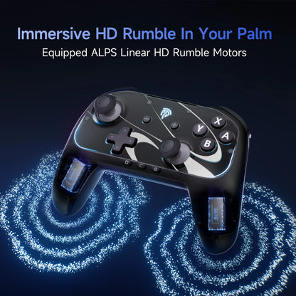 EasySMX S10 Controller with TMR Joystick – Switch & PC Gamepad with Back Buttons, Wake-Up & DIY Faceplate