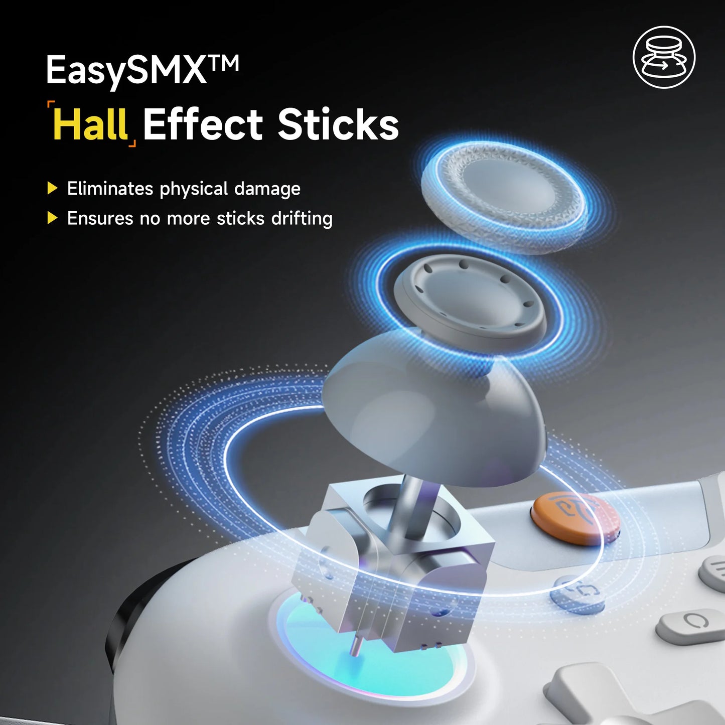 EasySMX X05 Wireless Gaming Controller 2.4G – Hall Effect Anti-Drift Gamepad for PC & Switch