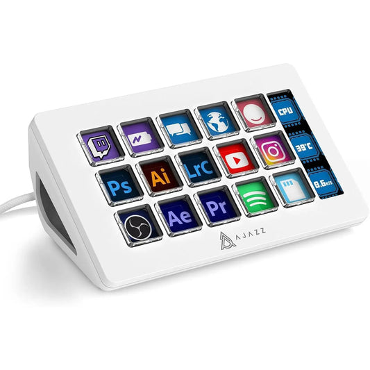 Ajazz AKP153E Visual Keyboard – LCD Display Programmable Macro Keyboard Desktop Shortcut Controller
