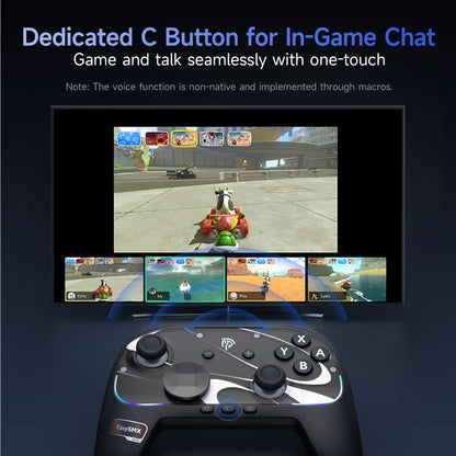 EasySMX S10 Controller with TMR Joystick – Switch & PC Gamepad with Back Buttons, Wake-Up & DIY Faceplate