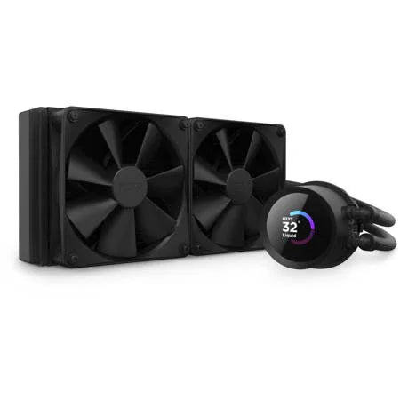 NZXT Kraken Liquid CPU Cooler 240mm LCD Display Matte Black - TechTastic Treasures