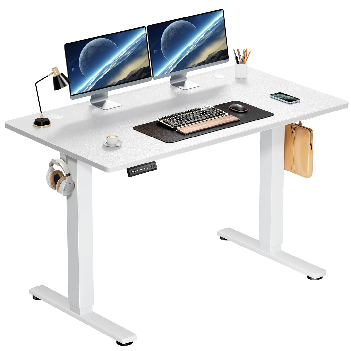 JHK Electric Standing Desk 40x24 – Height Adjustable Sit Stand Computer Desk Ergonomic Workstation