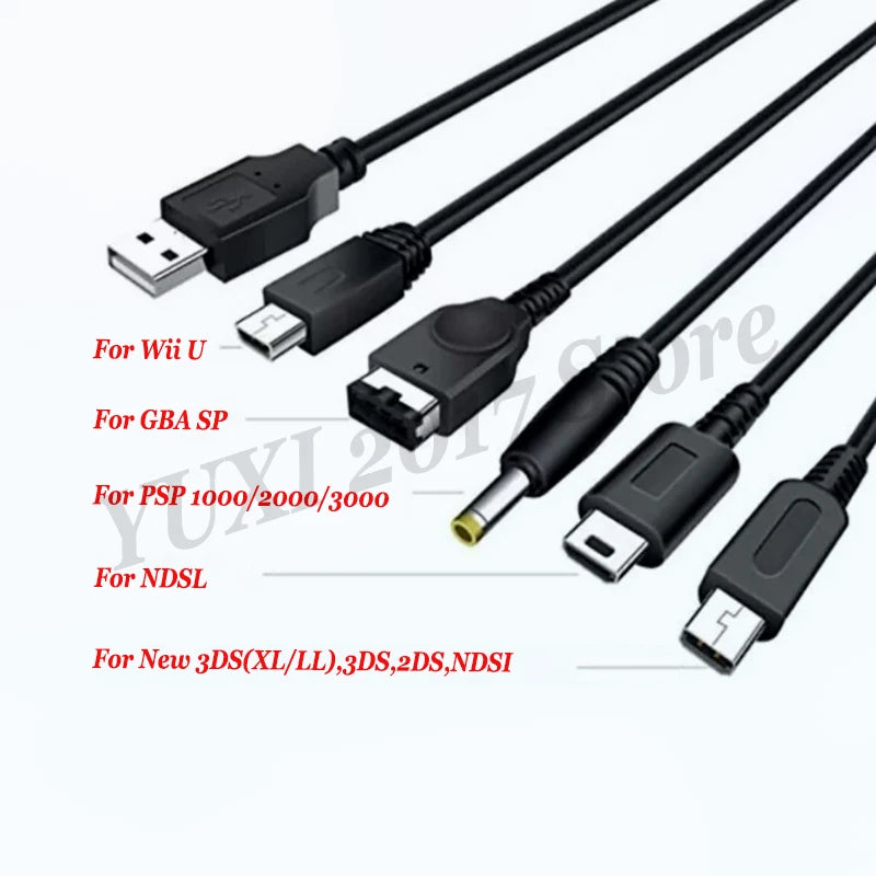 5-in-1 USB Charging Cable for Nintendo & PSP – Multi-Console Charger