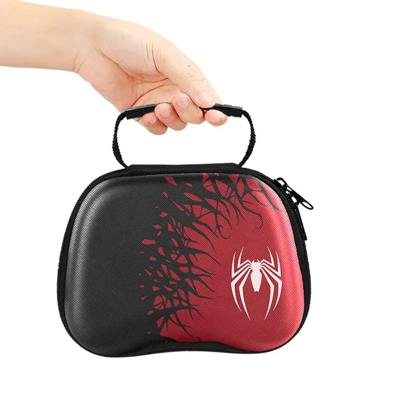 Spider-Theme Portable Storage Bag for PS5/PS4/Xbox/Switch Pro Controllers – Travel Protective Carry Case - TechTastic Treasures