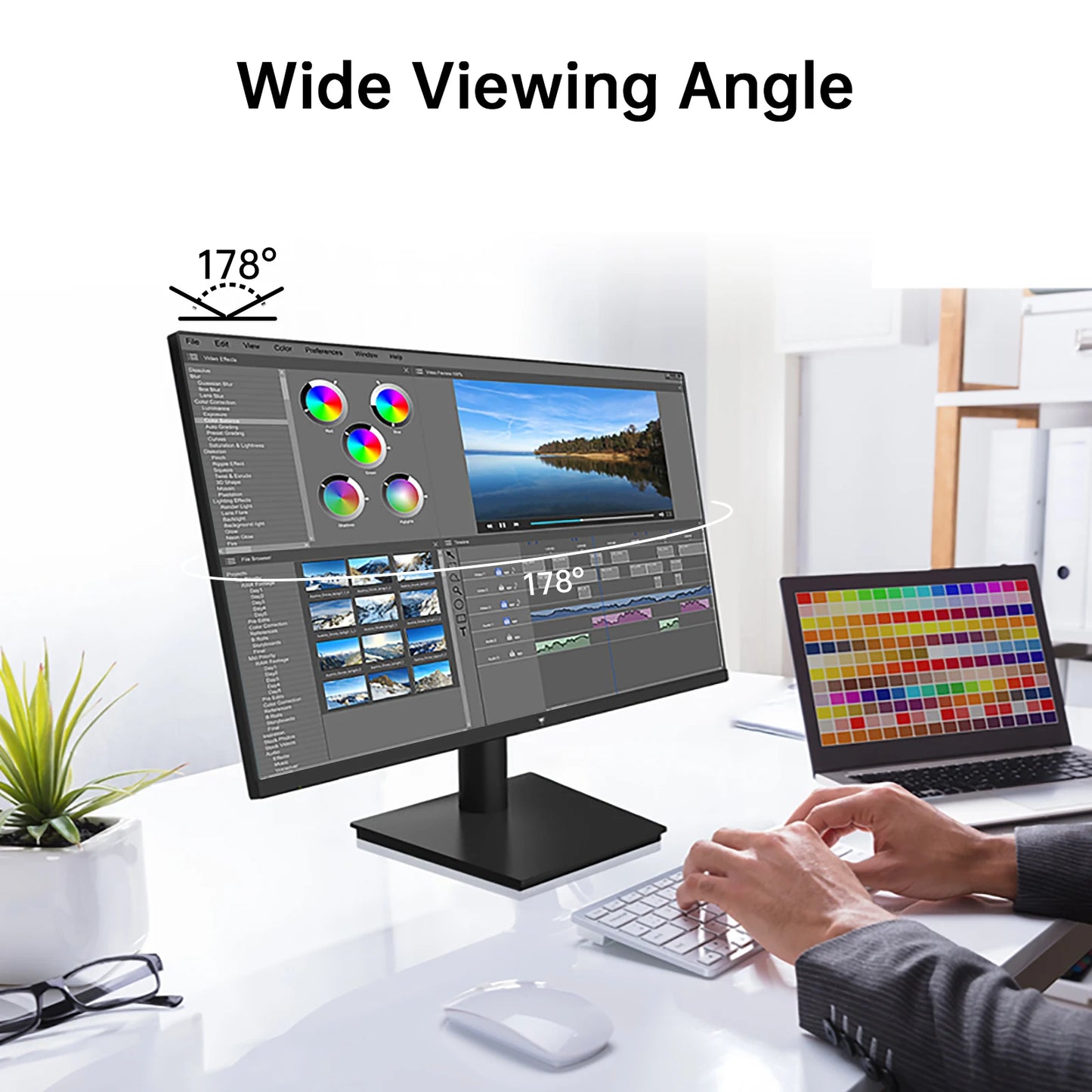 24" 1080P 100Hz Monitor – FreeSync, HDR10, ZeroFrame Design | HDMI, VGA, Earphone Port