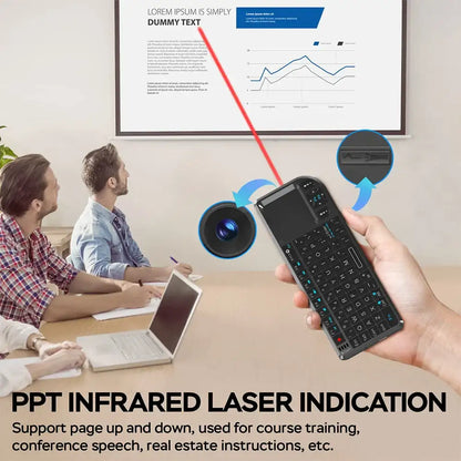 MRSVI A8 Mini Wireless Keyboard with Touchpad – 2.4G Backlit Air Mouse for Android TV & PC