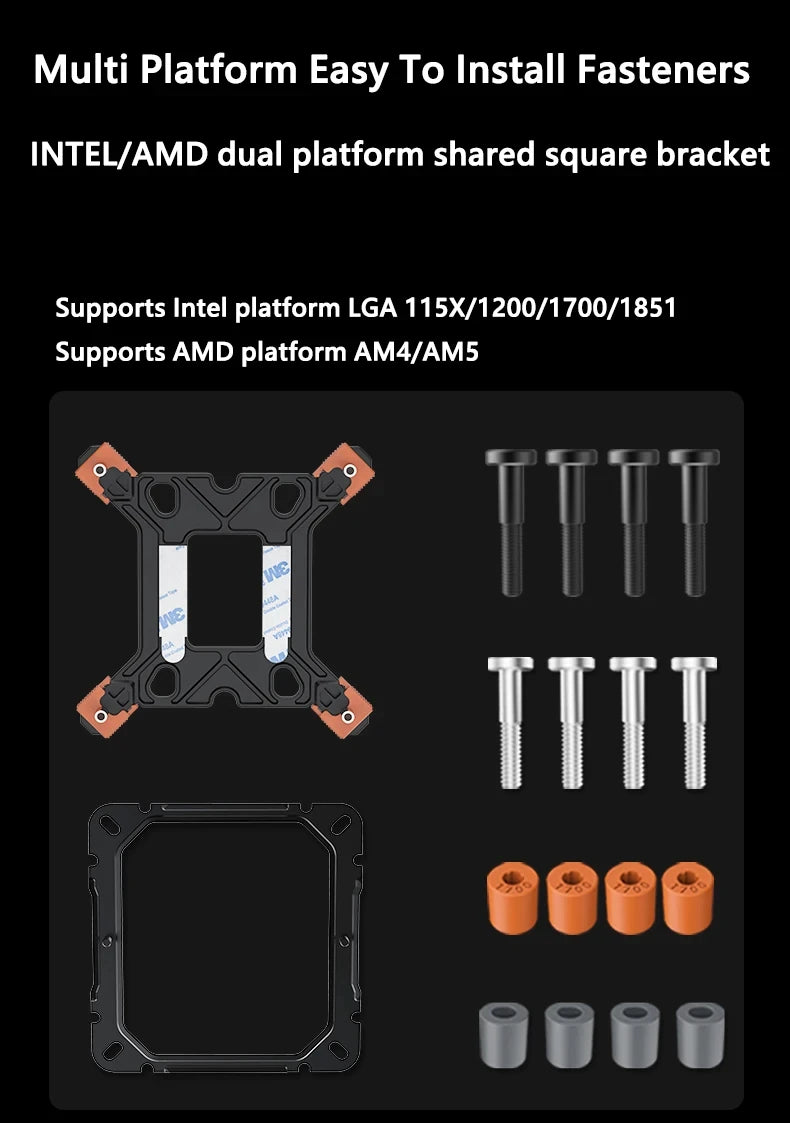 COOLLEO B60T LCD CPU Cooler – Dual-Tower Air Cooling with 2.8