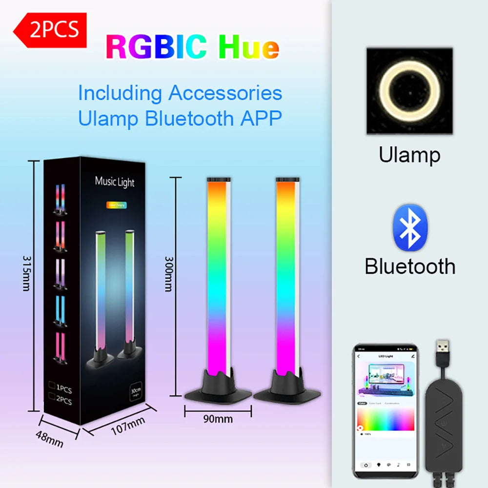 Wiscolor RGB LED Atmosphere Lights – WiFi Bluetooth Smart Gaming Lights with App Control & Music Sync