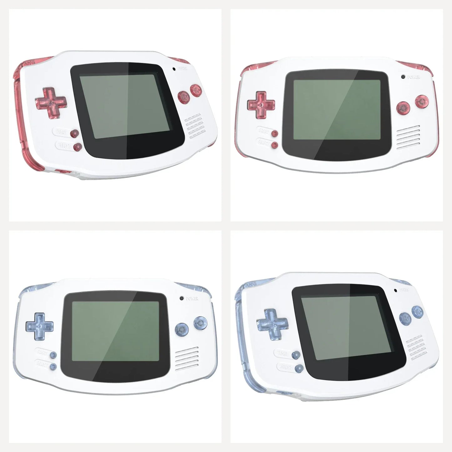 eXtremeRate Full Set Replacement Buttons for Game Boy Advance – Transparent Series - TechTastic Treasures