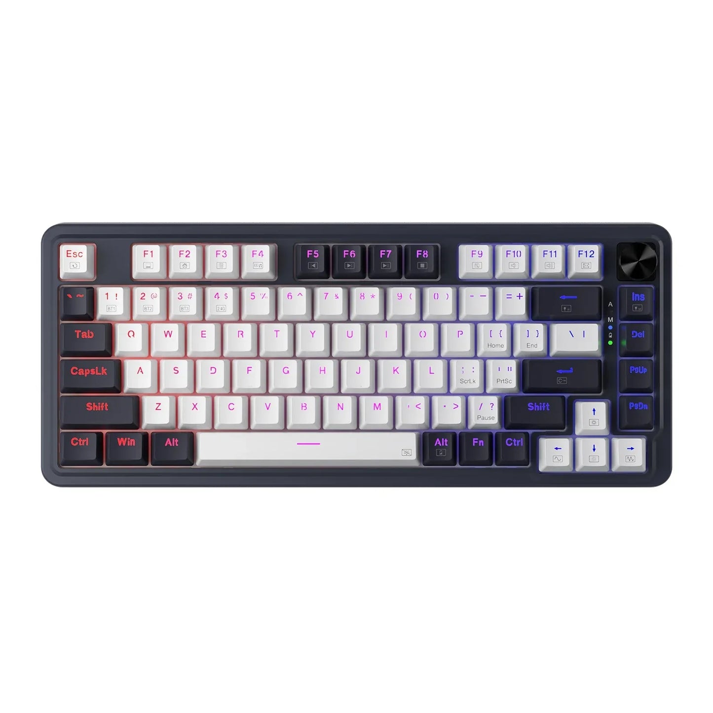 Redragon K673 PRO 75% Wireless RGB Gaming Keyboard – 3-Mode Hot-Swap Mechanical Keyboard (Red Switches) - TechTastic Treasures