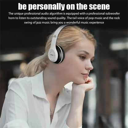 P47 Wireless Bluetooth 5.0 Headphones | Foldable HiFi Bass