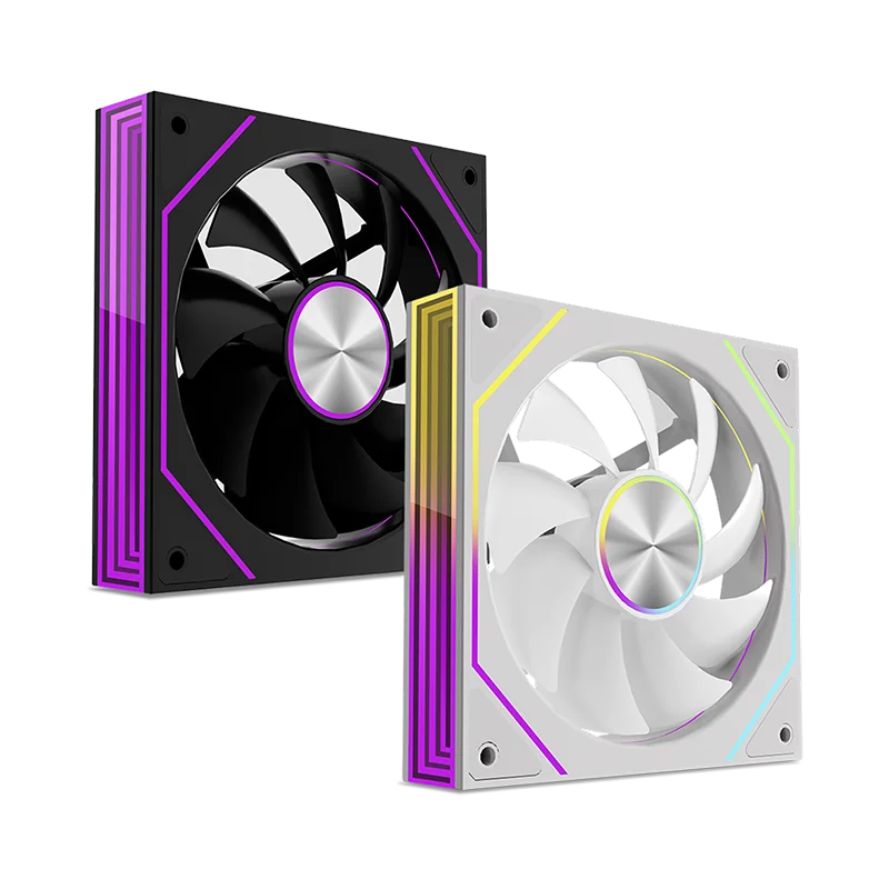 METALFISH PRISM 8 PRO 120mm ARGB Case Fan – Quiet 1200RPM Cooling | 5V 3-Pin Sync