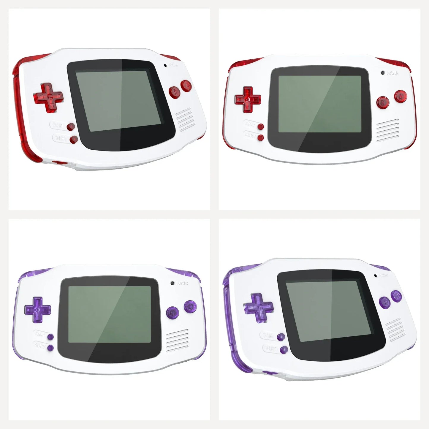eXtremeRate Full Set Replacement Buttons for Game Boy Advance – Transparent Series - TechTastic Treasures