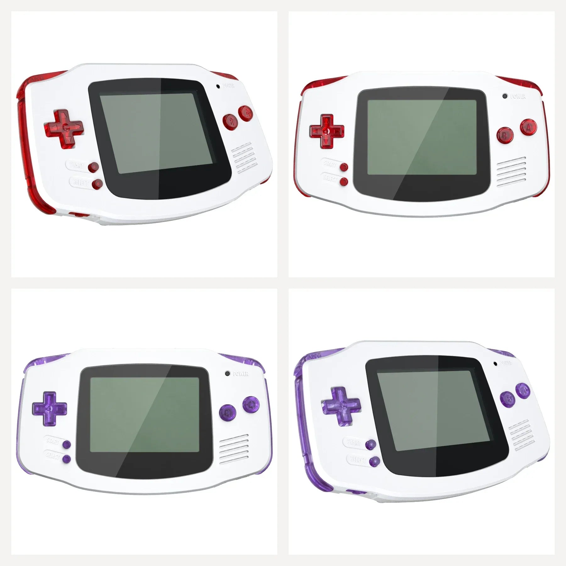 eXtremeRate Full Set Replacement Buttons for Game Boy Advance – Transparent Series - TechTastic Treasures